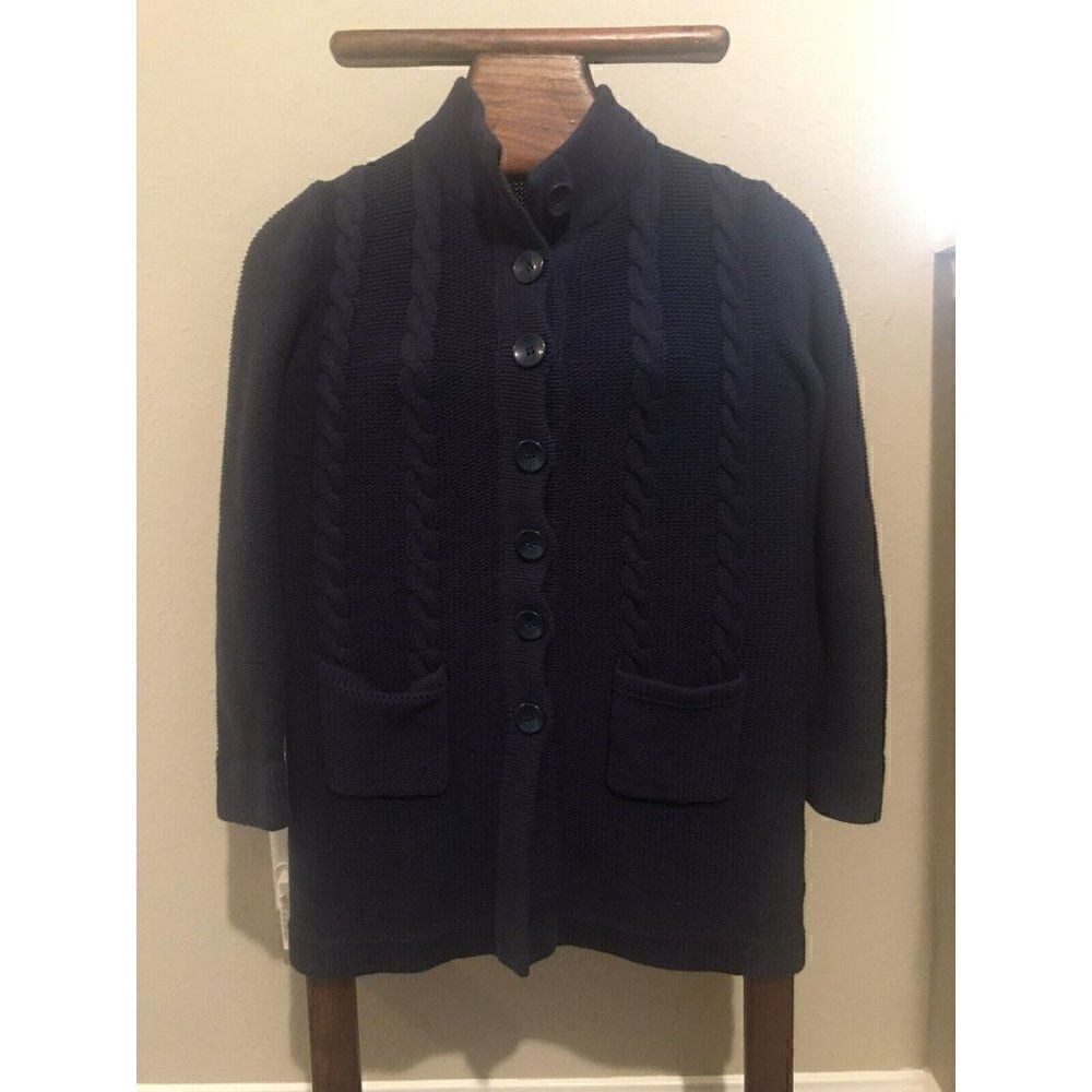 Chadwicks Blue  Womens Size Small Long Sleeve Cardigan Button Up Sweater